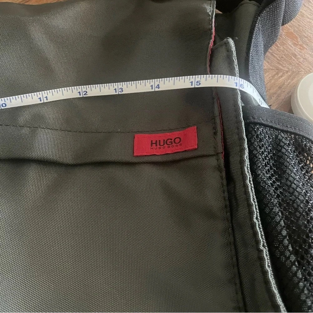 Hugo Boss Nylon Gray and green Messenger Bag